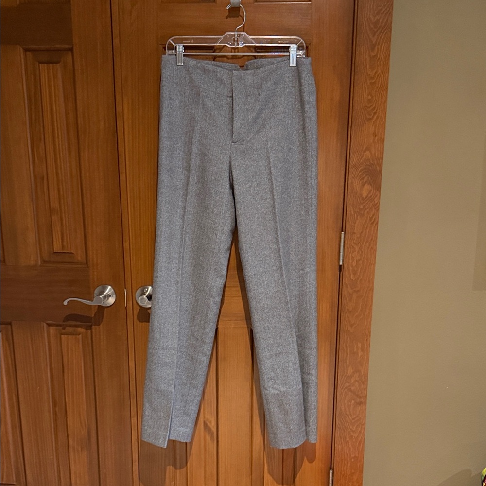 Banana Republic Women’s Gray Herringbone Dress Pants - Classic Tailored Fit